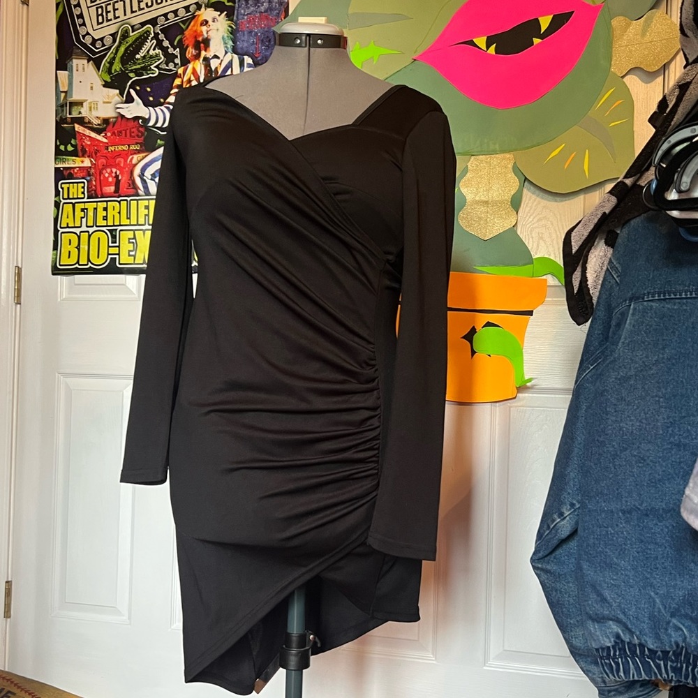 Long sleeve black dress